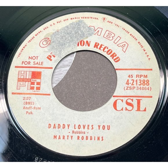 Marty Robbins Daddy Loves You / Pray for Me Mother of Mine Country Gospel Promo - Picture 1 of 4